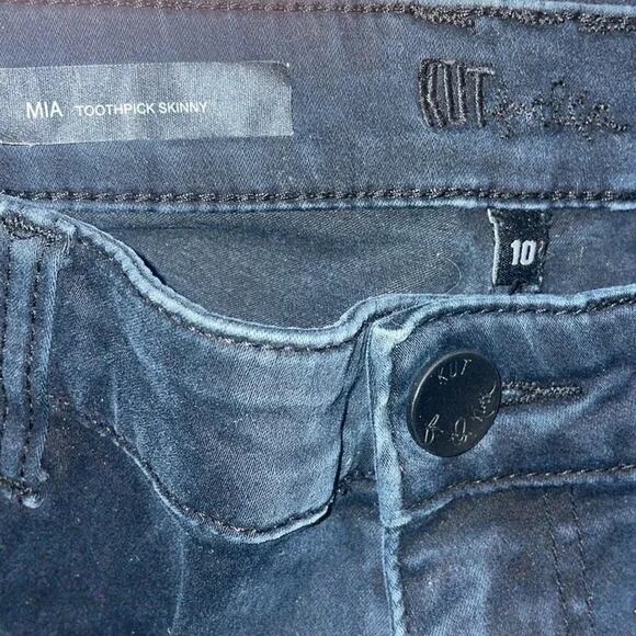 Kut from the Kloth Women’s Mia Toothpick Skinny Jeans Size 10 in Black - Picture 3 of 6